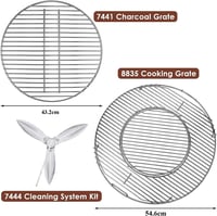 GFTIME Weber 57cm grillrács csere szett rotor és tisztítórendszer 2
