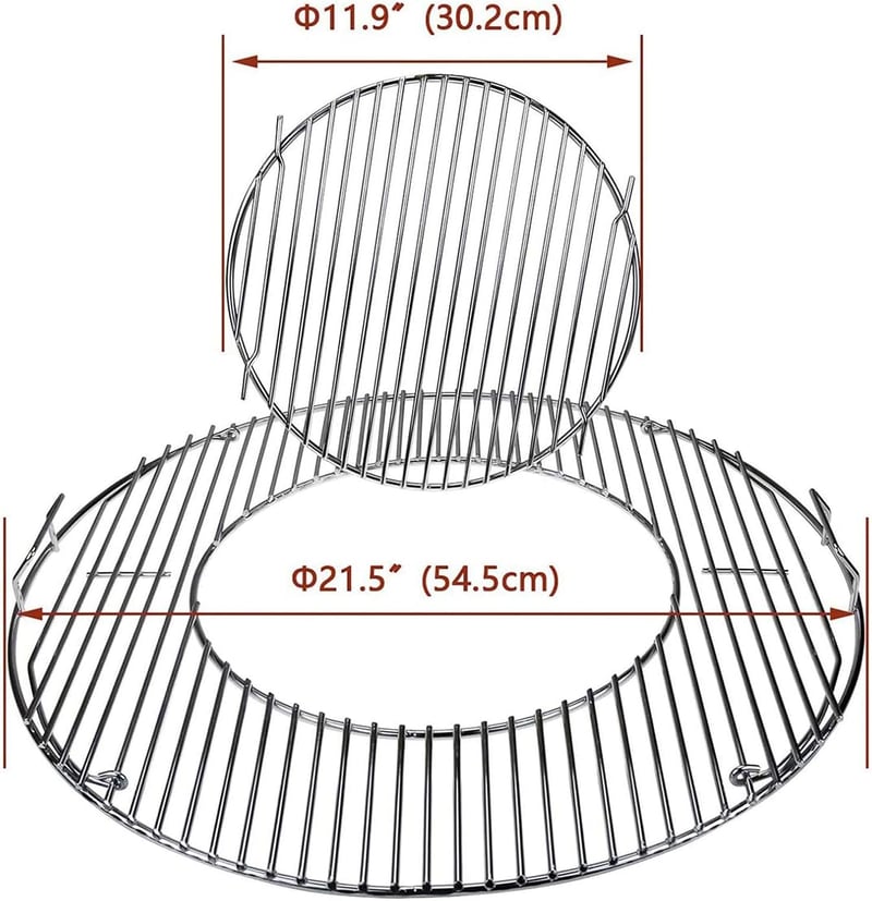 GFTIME Weber 57cm grillrács csere szett rotor és tisztítórendszer