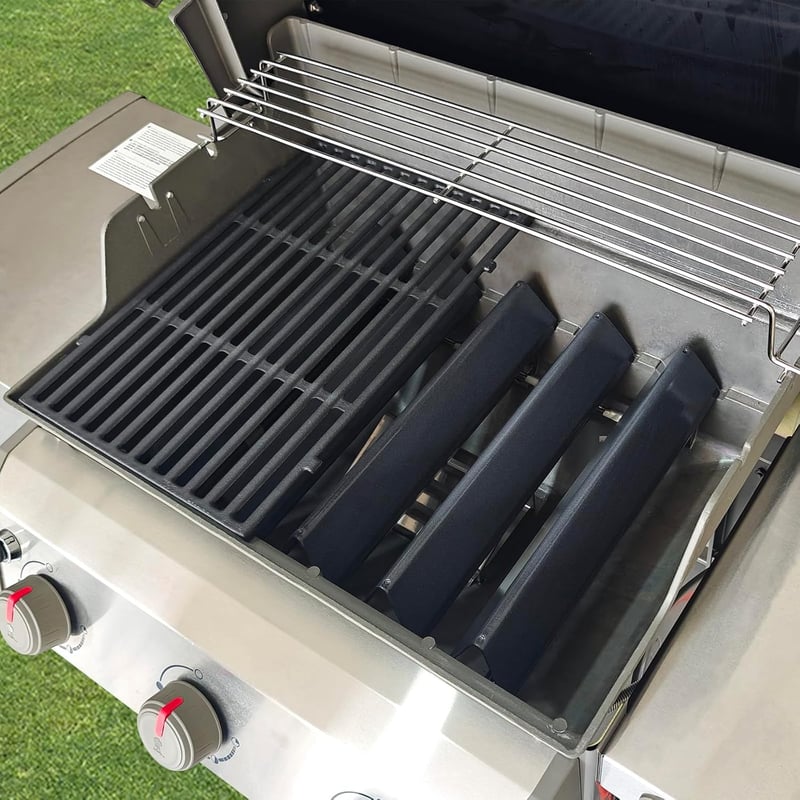 GFTIME Weber Spirit E-310/320/330 Flavorizer Bar és öntöttvas rács szett