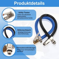GFUEIGJ szelephosszabbító tömlő kerékfelfújóhoz 37 cm - 4 db 3