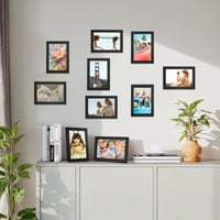 GFUEIGJ Rám na fotografie 10x15 cm, čierna, 12 ks, drevený rám na stenu aj na stôl na fotky a obrázky 4