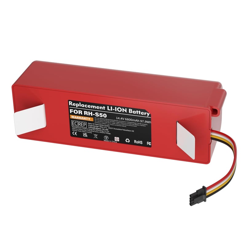 GGiking 14,4V 6800 mAh Li-Ion csere akkumulátor Xiaomi Mijia S5 S50 S5 Max S6 S7 S6 Max robotporszívóhoz