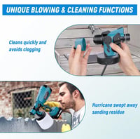 GGiking Makita 18V Akkus Festékszóró Rendszer Kerítéshez és Teraszhoz, 3 Spray Minta - Blue for Makita 18V battery 4