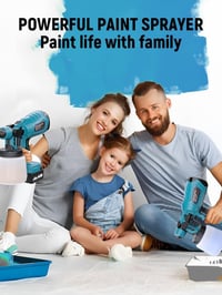 GGiking Makita 18V Akkus Festékszóró Rendszer Kerítéshez és Teraszhoz, 3 Spray Minta - Blue for Makita 18V battery 6