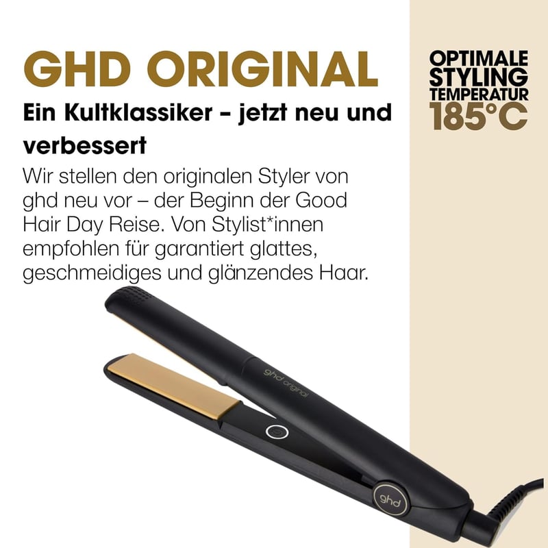 ghd Original Hajvasaló 24mm Kerámia Lemezzel - Minden Hajtípushoz - Black