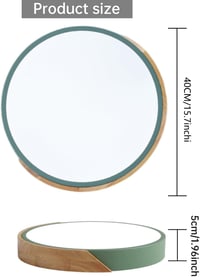 GHiycotdl 40 cm Fa LED Mennyezeti Lámpa - Zöld, Tölgy-Alumínium, Fényerő és Színhőmérséklet Szabályozható, Távirányítóval, Nappaliba, Hálóba 2