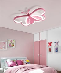 GHiycotdl Pillangó Mennyezeti Lámpa - Modern Szabályozható LED Gyerekszoba Világítás 50 cm, Fehér, 3000K-6500K Színhőmérséklet, Hálószobába, 7