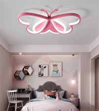 GHiycotdl Pillangó Mennyezeti Lámpa - Modern Szabályozható LED Gyerekszoba Világítás 50 cm, Fehér, 3000K-6500K Színhőmérséklet, Hálószobába, 6
