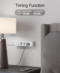 GHome Smart WiFi okos elosztó 3 aljzat 3 USB, Alexa Google Home kompatibilis - smart power strip 6