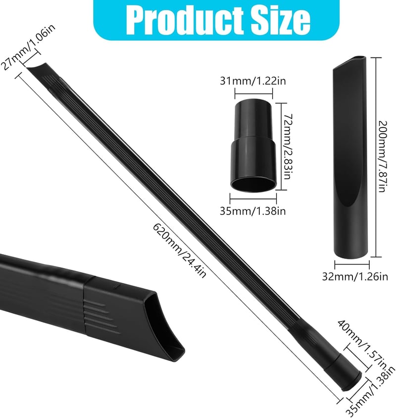 GHVACZS 62 cm Rugalmas Rés Szívófej Univerzális Porszívóhoz 35/32 mm Csatlakozás