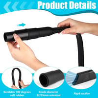 GHVACZS 62 cm Rugalmas Rés Szívófej Univerzális Porszívóhoz 35/32 mm Csatlakozás 3