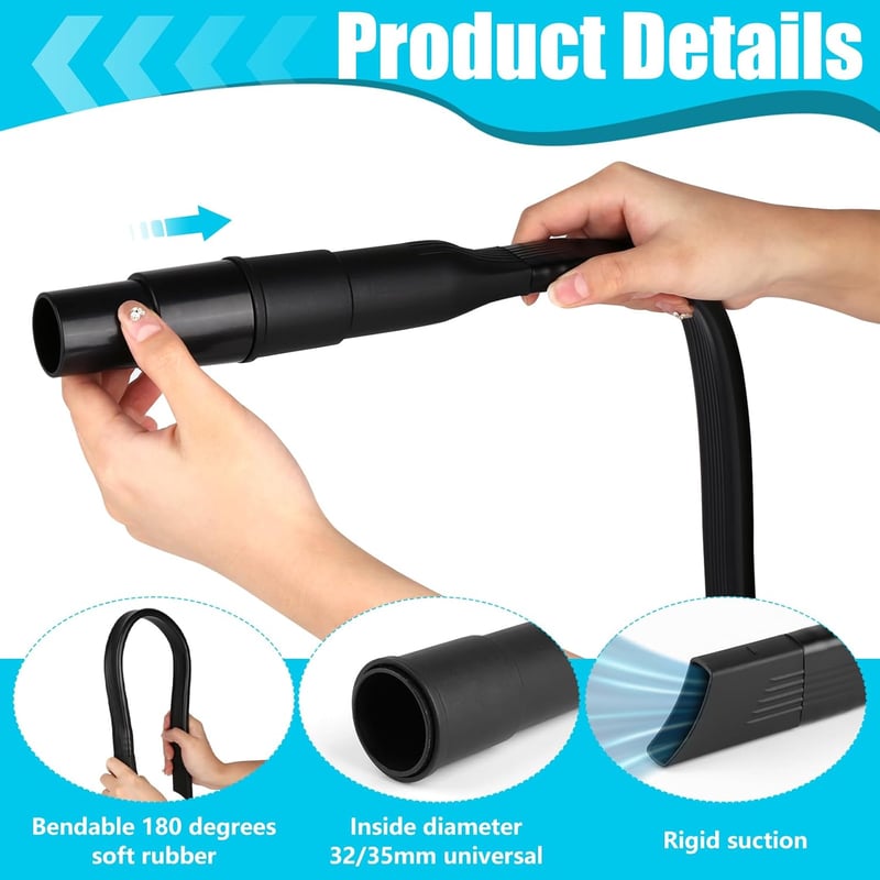 GHVACZS 62 cm Rugalmas Rés Szívófej Univerzális Porszívóhoz 35/32 mm Csatlakozás