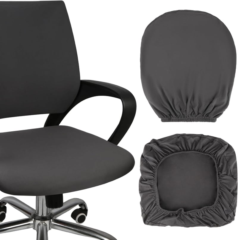 GHVACZS Sötétszürke Irodai Szék Huzat, Mosható, Rugalmas 38-48cm - Darkgray