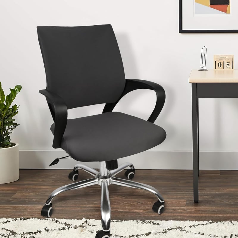 GHVACZS Sötétszürke Irodai Szék Huzat, Mosható, Rugalmas 38-48cm - Darkgray