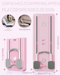 Giabuao összecsukható Pilates reformer board hasi görgővel és könyöktámasszal 6