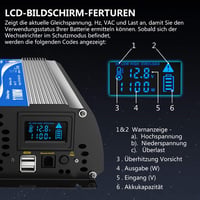 GIANDEL 1100W Inverter 12V-230V LiFePO4 Távirányítóval Lakóautóhoz 4