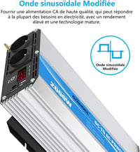 GIANDEL 2000W 12V-230V Inverter Távirányítóval és Dupla Aljzattal Autóhoz 2