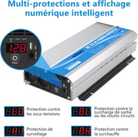 GIANDEL 3000W 12V-220V Inverter Átalakító Lítium Akkuhoz, Távirányítóval 5