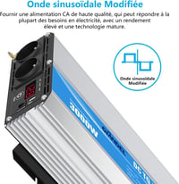 GIANDEL 3000W 12V-220V Inverter Átalakító Lítium Akkuhoz, Távirányítóval 2