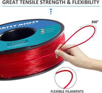 GIANTARM 95A TPU pružný filament 1,75 mm – červený – 1 kg 4