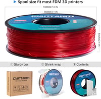 GIANTARM 95A TPU pružný filament 1,75 mm – červený – 1 kg 5