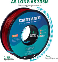 GIANTARM 95A TPU pružný filament 1,75 mm – červený – 1 kg 7