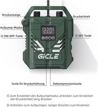 GICLE 22PSI elektromos SUP pumpa 12V autós csatlakozóval paddleboard felfújáshoz 2