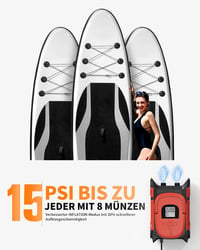 Gicle 22PSI Elektromos SUP Pumpa - Piros, DC12V Felfújó és Leeresztő, Automata Kikapcsolás, SUP Deszkához, Felfújható Csónakhoz 3