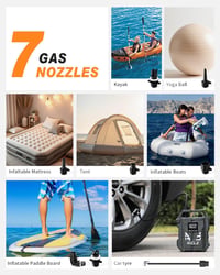 Gicle 60PSI elektromos SUP pumpa kétfokozatú gyors feltöltéshez autós 12V csatlakozóval 5