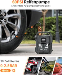 Gicle 60PSI elektromos SUP pumpa kétfokozatú gyors feltöltéshez autós 12V csatlakozóval 2