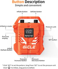Gicle Elektromos SUP Pumpa 22PSI - 12V Autós Csatlakozóval, Kétfokozatú Gyors Felfújás, Automata Leállítás Paddleboardhoz, Csónakhoz 5