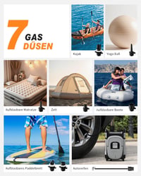 Gicle Elektromos SUP Pumpa 60PSI - 12V Automata Leállítású Kétfokozatú Felfújó Paddleboardhoz, Csónakhoz, Kerékpárhoz 6