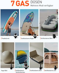 Gicle Hordozható SUP Pumpa 22 PSI - Elektromos Felfújó 12V Akkumulátorral, Automata Leállással, Type-C - Paddleboard, Csónak, Vízi Sport Kel 7