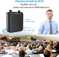 Giecy G300 hordozható hangosító mikrofonnal - 30W, 2800mAh - fekete 2