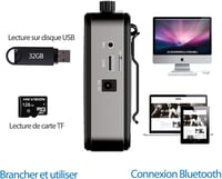 Giecy G300 hordozható hangosító mikrofonnal - 30W, 2800mAh - fekete 6