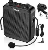 Giecy Hordozható Hangosító Mikrofonnal - 30W 2800mAh Akkumulátor - Bluetooth Hangszóró Tanároknak, Edzőknek, Előadóknak - 1000m² Lefedettség 1