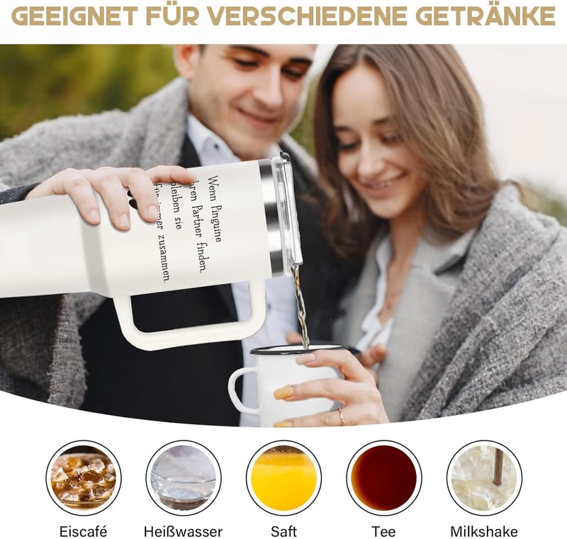 Giftasy Termikus Bögre 40 oz - Évfordulós Ajándék Nőknek, Feleségnek, Barátnőnek