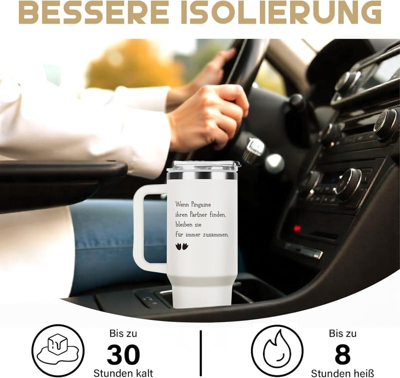 Giftasy Termikus Bögre 40 oz - Évfordulós Ajándék Nőknek, Feleségnek, Barátnőnek