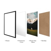 Giftgarden A2 rám na obrazy, čierny hliníkový rám 42x59,4 cm na fotografie, certifikáty a plagáty, veľký rám na plagáty, kusové balenie 7