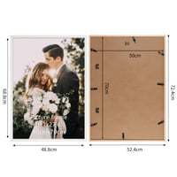 Hliníkový rám na obrazy Giftgarden 50 x 70 cm, biely, na fotografie, certifikáty a plagáty do obývačky, spálne alebo pracovne 2