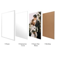 Hliníkový rám na obrazy Giftgarden 50 x 70 cm, biely, na fotografie, certifikáty a plagáty do obývačky, spálne alebo pracovne 4