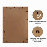 Ramă foto din aluminiu Giftgarden 70x100 cm albă, ramă foto de perete pentru postere mari – latura ramei ușor îndoită (stare: vezi a 2-a imagine) 6