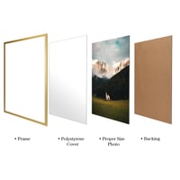 Giftgarden Zlatni Aluminijski Okvir za Slike 50x70 cm, Zidni Okvir za Fotografije, Postere i Puzzle, Dekoracija za Dnevni Boravak i Spavaću Sobu 7