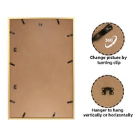 Giftgarden Zlatý hliníkový rám na obrazy 50x75 cm, nástenný fotorámik na fotografie, plagáty a puzzle 6