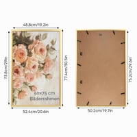 Giftgarden Zlatý hliníkový rám na obrazy 50x75 cm, nástenný fotorámik na fotografie, plagáty a puzzle 2
