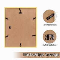 Giftgarden Zlatni okvir za slike 40x50 cm, veliki okvir za postere, foto okvir za vodoravnu i okomitu montažu na zid 3