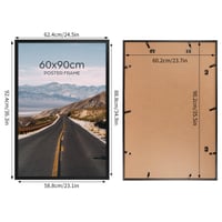 Hliníkový rám na obrazy Giftgarden, čierny, 60x90 cm, na fotografie, plagáty a puzzle, veľký nástenný rám do obývačky, spálne alebo pracovne 3