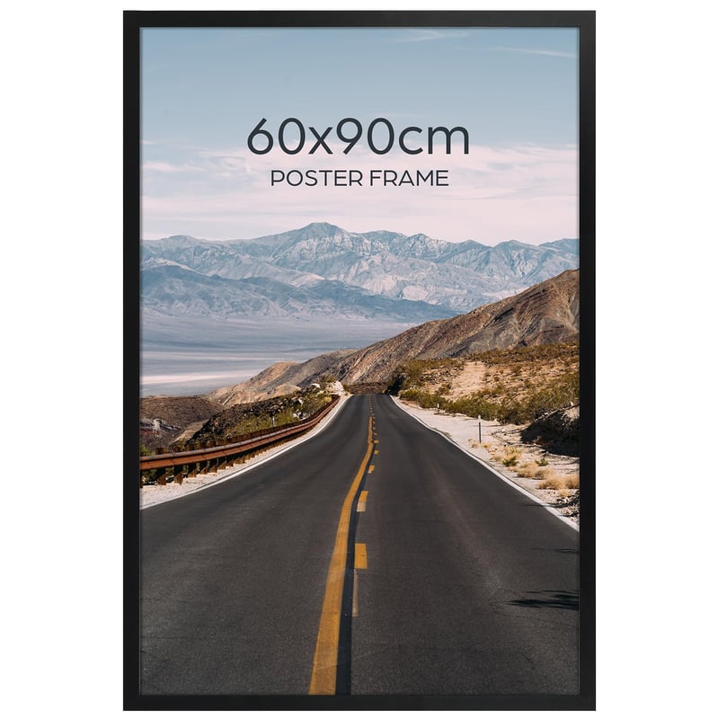 Hliníkový rám na obrazy Giftgarden, čierny, 60x90 cm, na fotografie, plagáty a puzzle, veľký nástenný rám do obývačky, spálne alebo pracovne