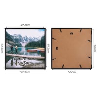Giftgarden crni okvir za slike 50x50 cm, moderan fotookvir za četvrtaste fotografije, tankog elegantnog dizajna, za zidnu montažu, jedan komad 2