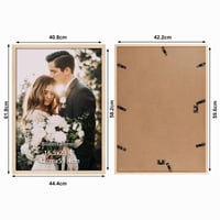 Ramă foto din aluminiu cu aspect de lemn natural Giftgarden A2 42x59,4 cm - Ușor deteriorată (capac spate îndoit, ușor lovită (stare: vezi a 2-a imagine)) 6